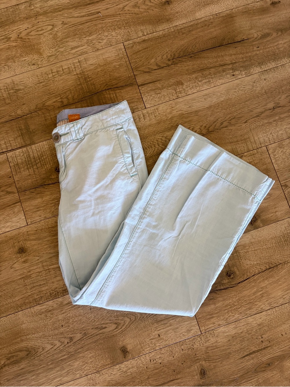 Pilcro Straight Leg Pants in Light Blue